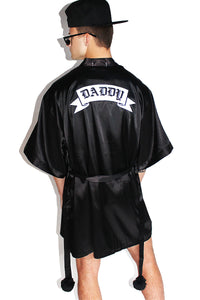 Daddy Lounge Robe-Black