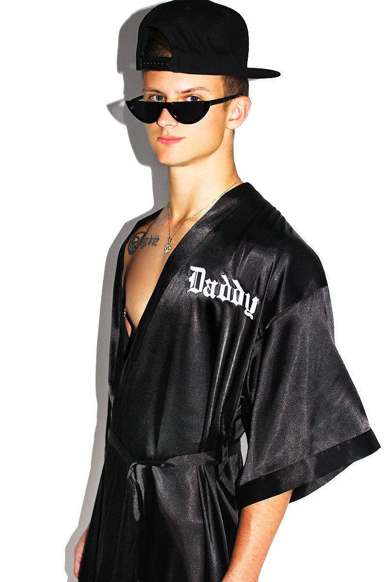 Daddy Lounge Robe-Black