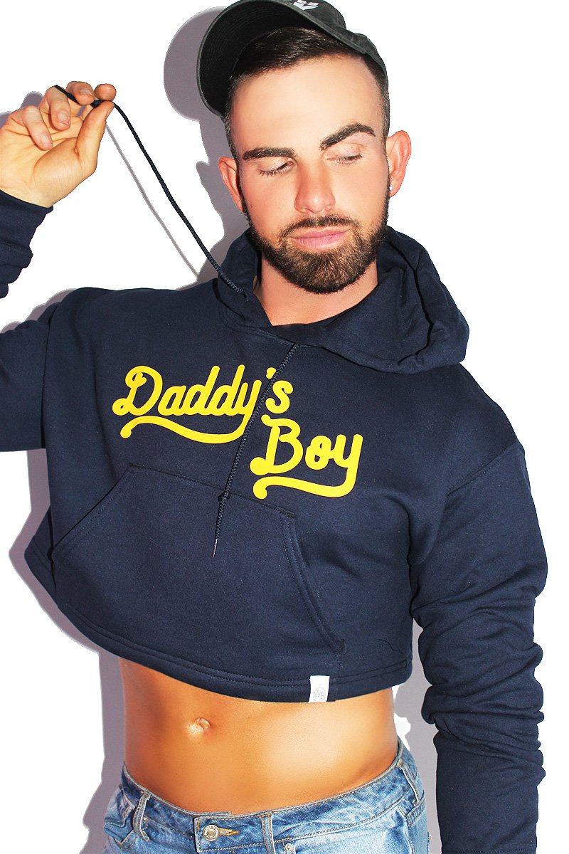 Male crop hoodie sale