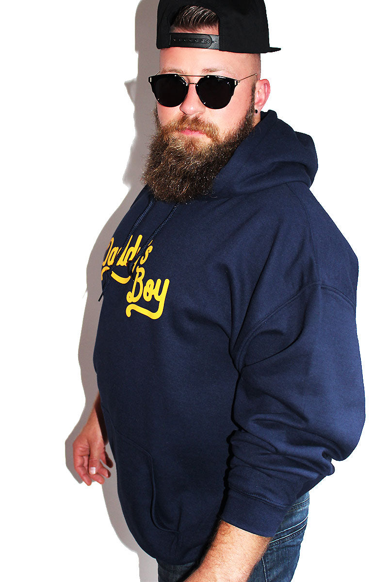 PLUS: Daddy's Boy Long Sleeve Hoodie- Navy