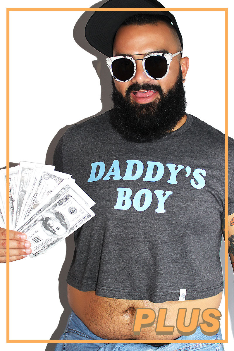 PLUS: Daddy's Boy Crop Tee- Dark Charcoal