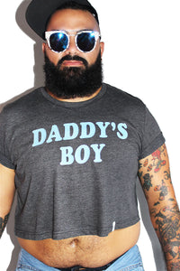 PLUS: Daddy's Boy Crop Tee- Dark Charcoal
