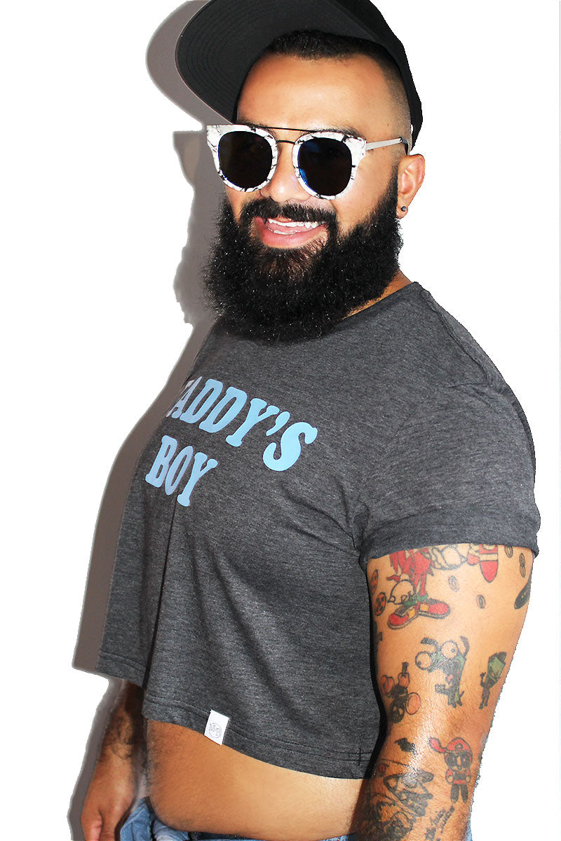 PLUS: Daddy's Boy Crop Tee- Dark Charcoal