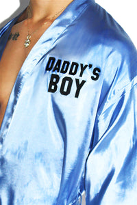 Daddy's Boy Lounge Robe-Light Blue
