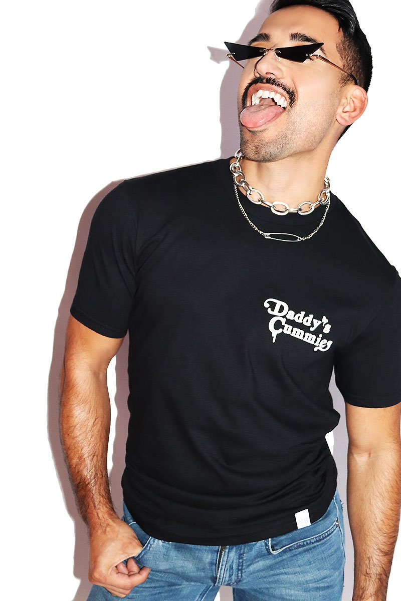 Daddy's Cummies Tee-Black