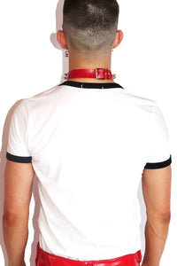 Damaged Goods Ringer Tee- White