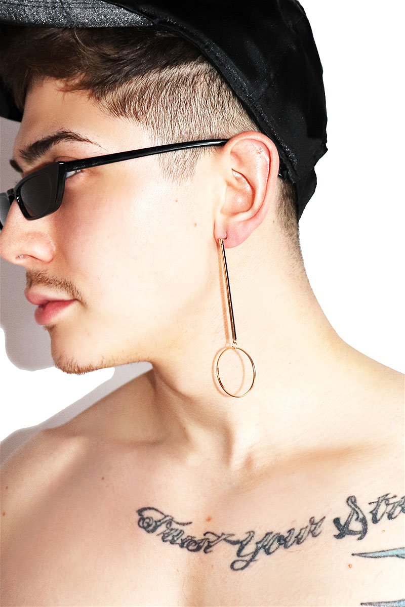 Looped Single Earring-Gold