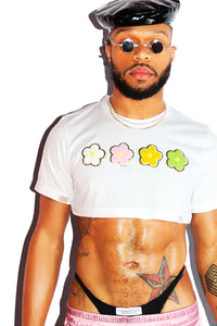 Oopsie Daisy Extreme Crop Tee-White