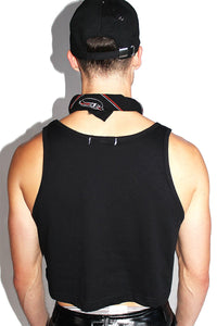 Dead cherries Crop Racerback Tank-Black