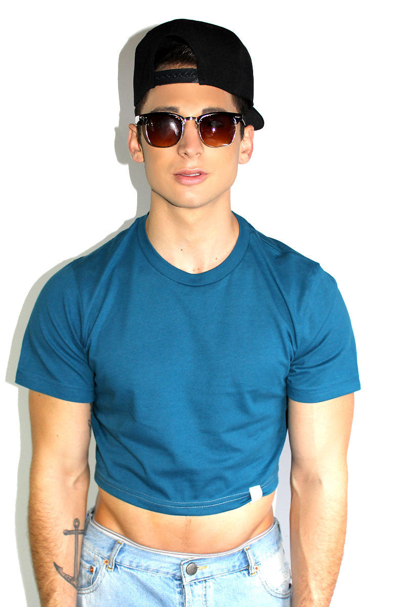 Core Crop Tee-Deep Blue