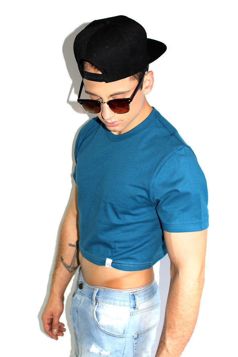 Core Crop Tee-Deep Blue