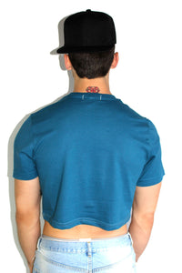 Core Crop Tee-Deep Blue