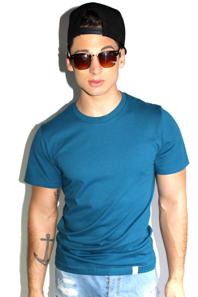 Core Crewneck Tee-Deep Blue