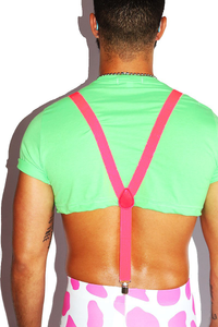 Deeper Garter Extreme Crop Tee-Neon Green