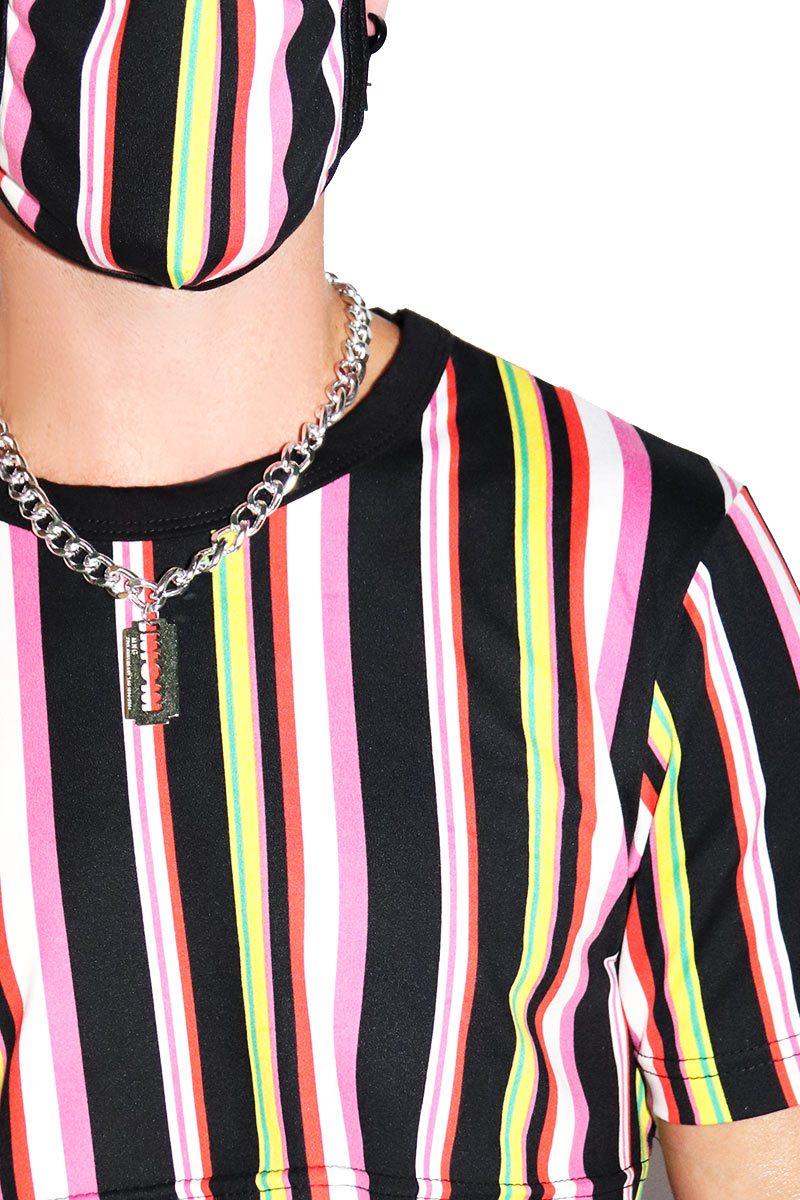 Delos Island Extreme Crop Tee- Black