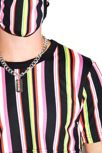 Delos Island Extreme Crop Tee- Black