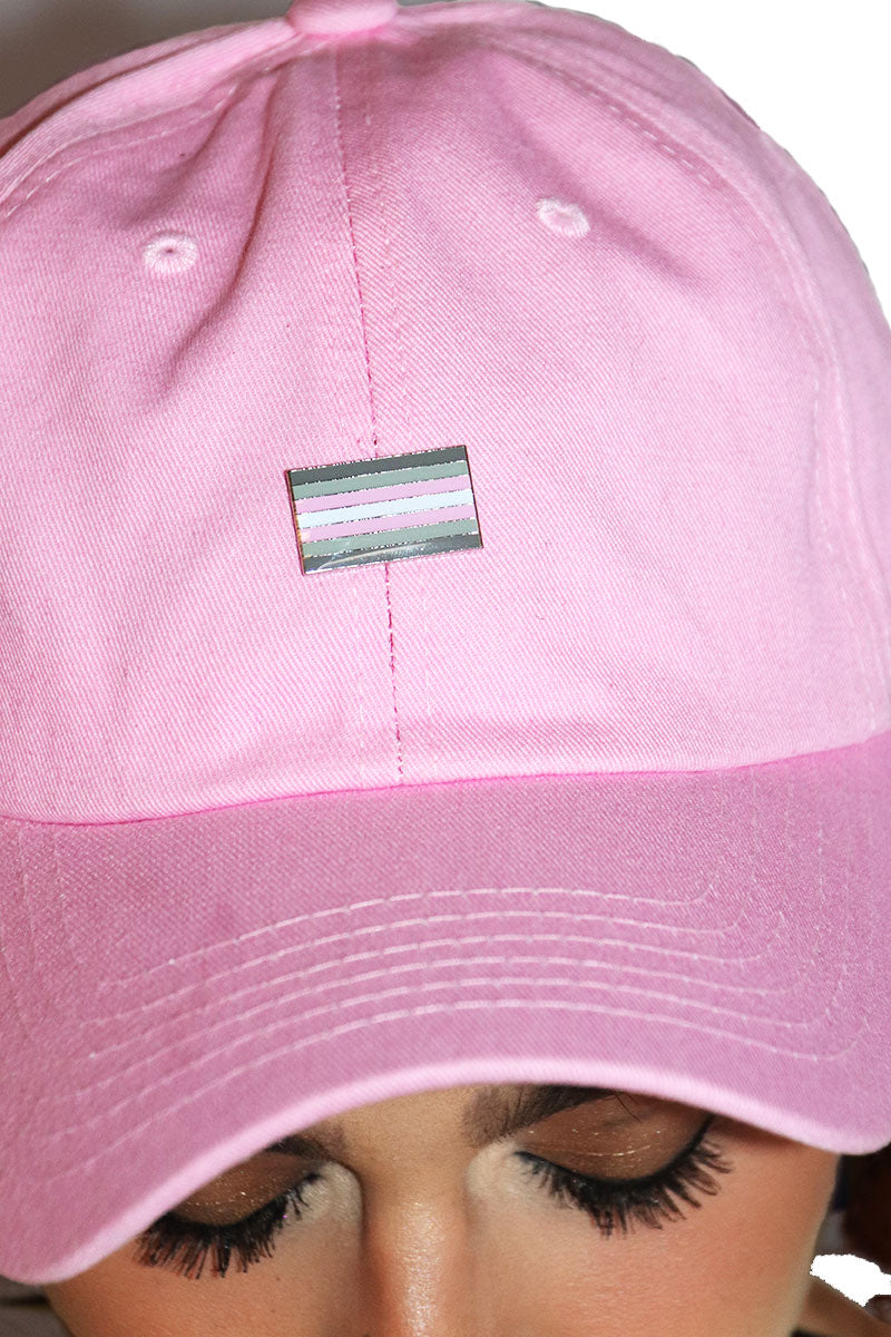 Demi Girl Dad Hat -Pink