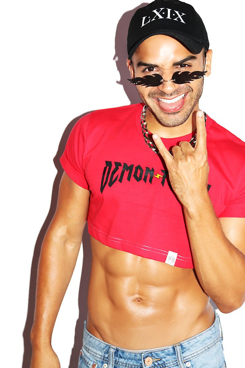 Demon Twink Extreme Crop Tee- Red