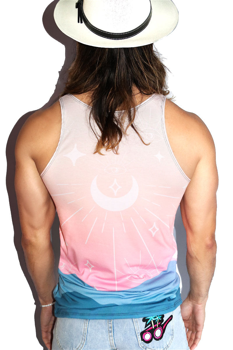 Desert Dusk All Over Racerback Tank- Pink
