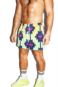 Phoenix All Over Print Active Shorts- Green