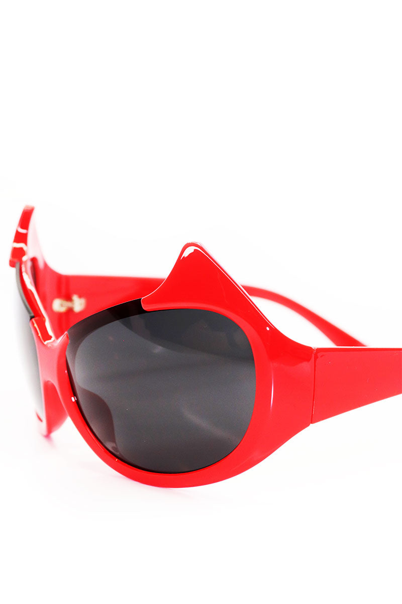 Devil Horns Sunglasses- Red