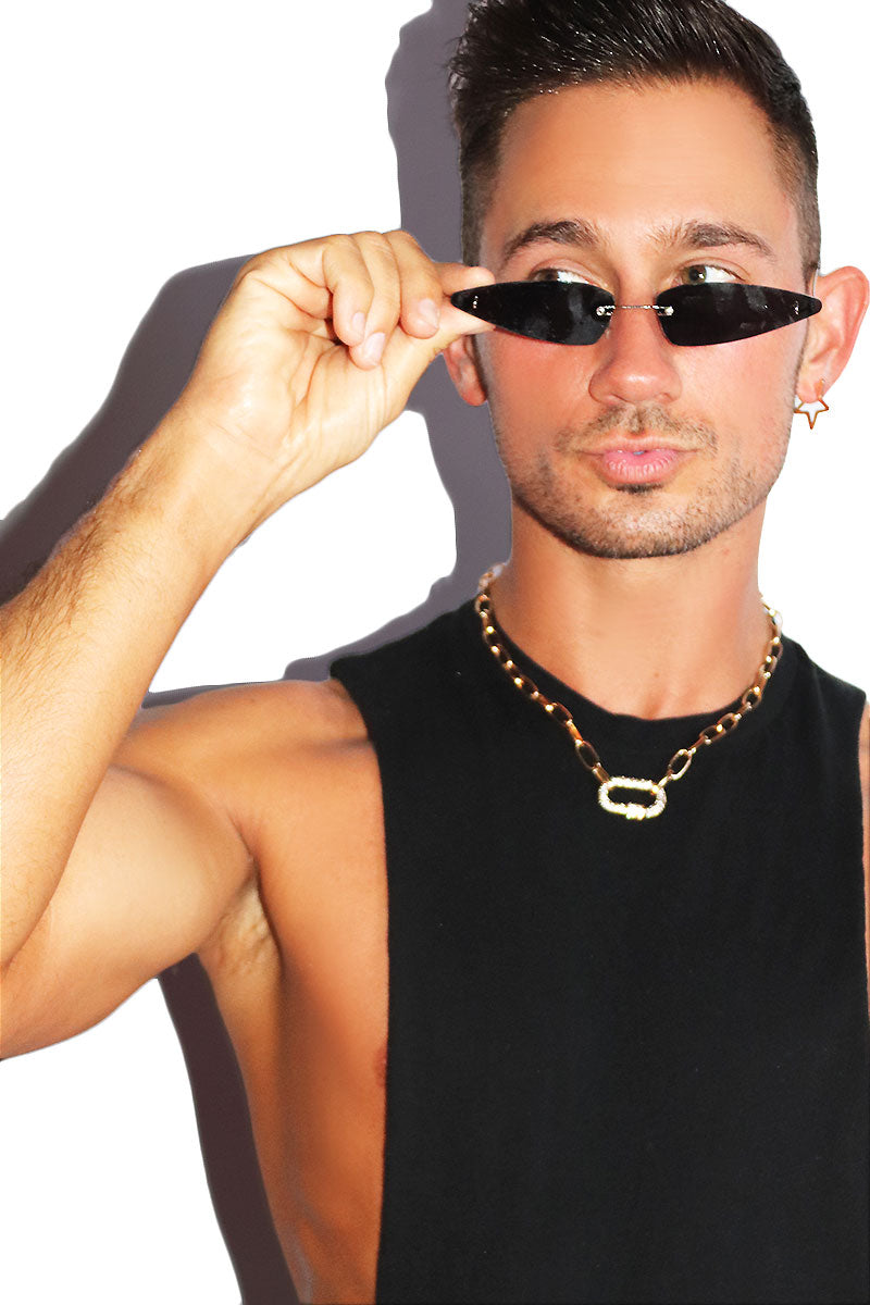 Ken Crystals Clip Chain Necklace - Multi