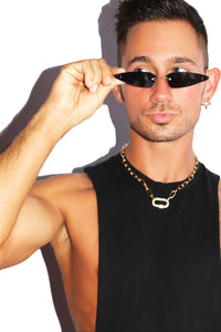 Ken Crystals Clip Chain Necklace - Multi