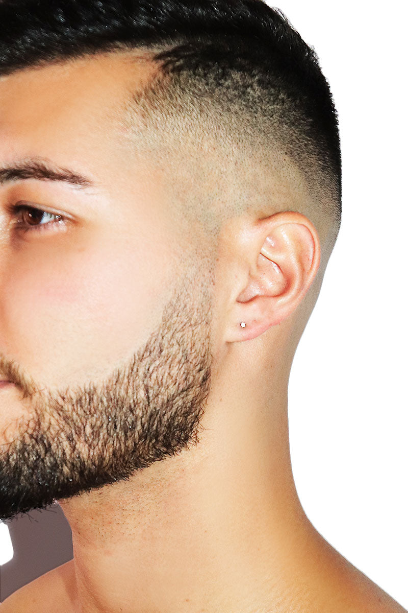 Diamond Stud Single Earring - Silver