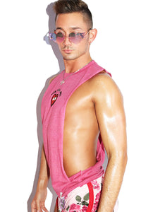Dick Heals All Low Arm Tank- Pink Heather