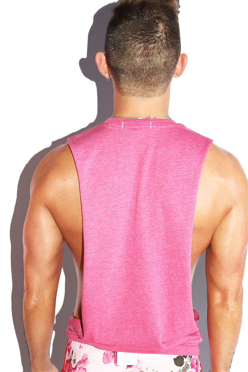 Dick Heals All Low Arm Tank- Pink Heather