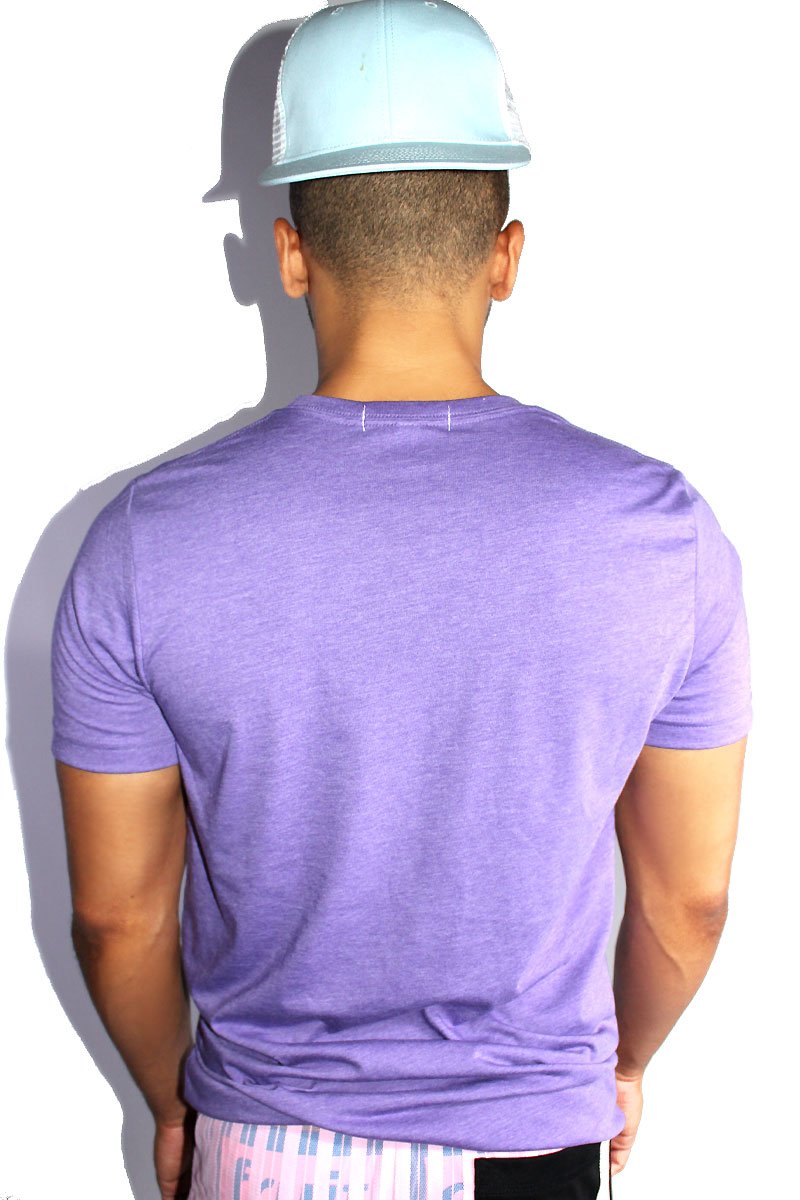 Happy Ending Penis Tee- Purple Heather