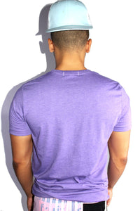 Happy Ending Penis Tee- Purple Heather
