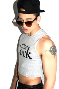 Diet Cock Crop Tank-Grey