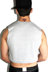 Diet Cock Crop Tank-Grey