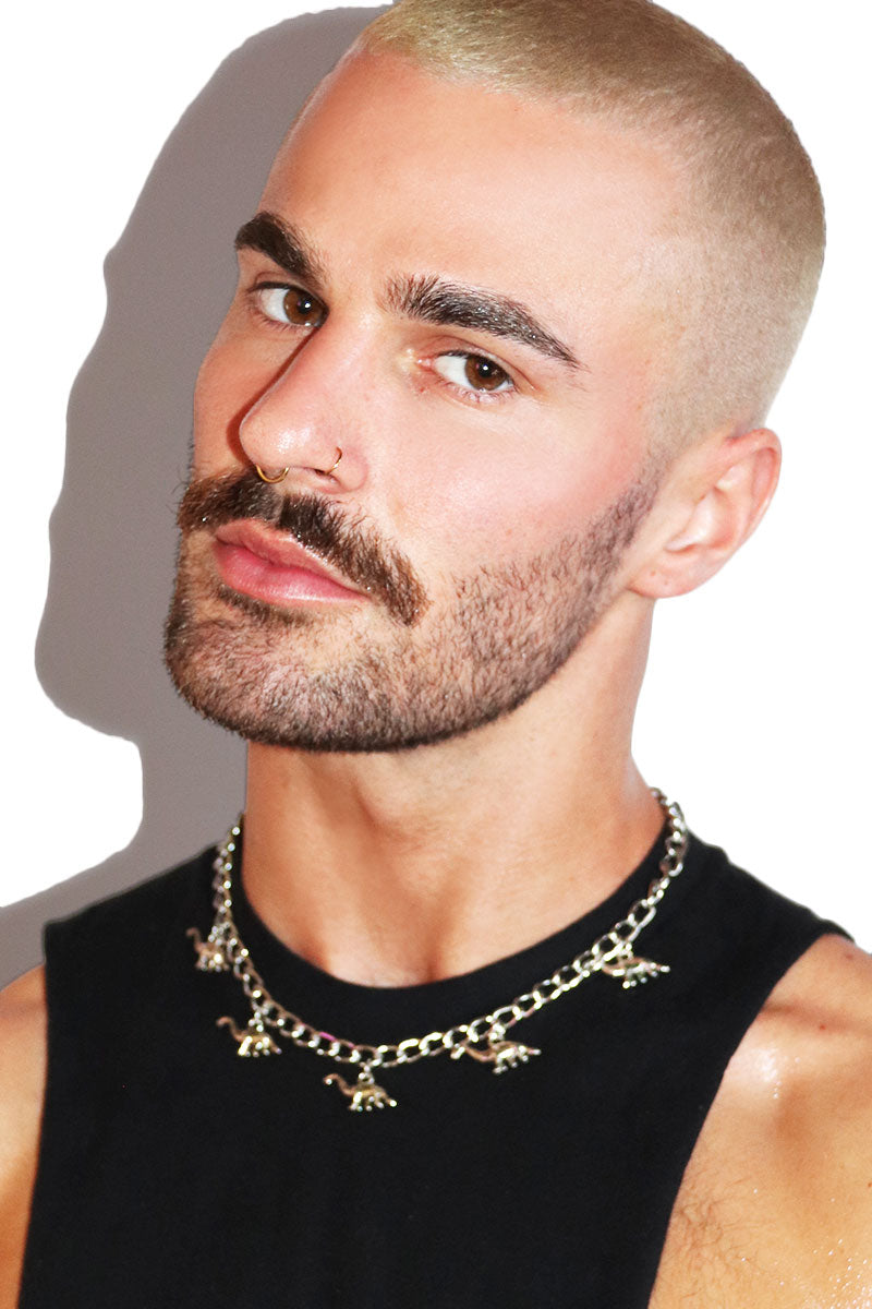 Dinosaur Migration Necklace - Silver