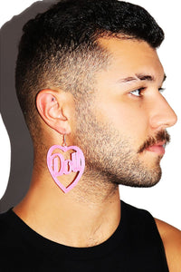 Doll Acrylic Single Earring- Pink