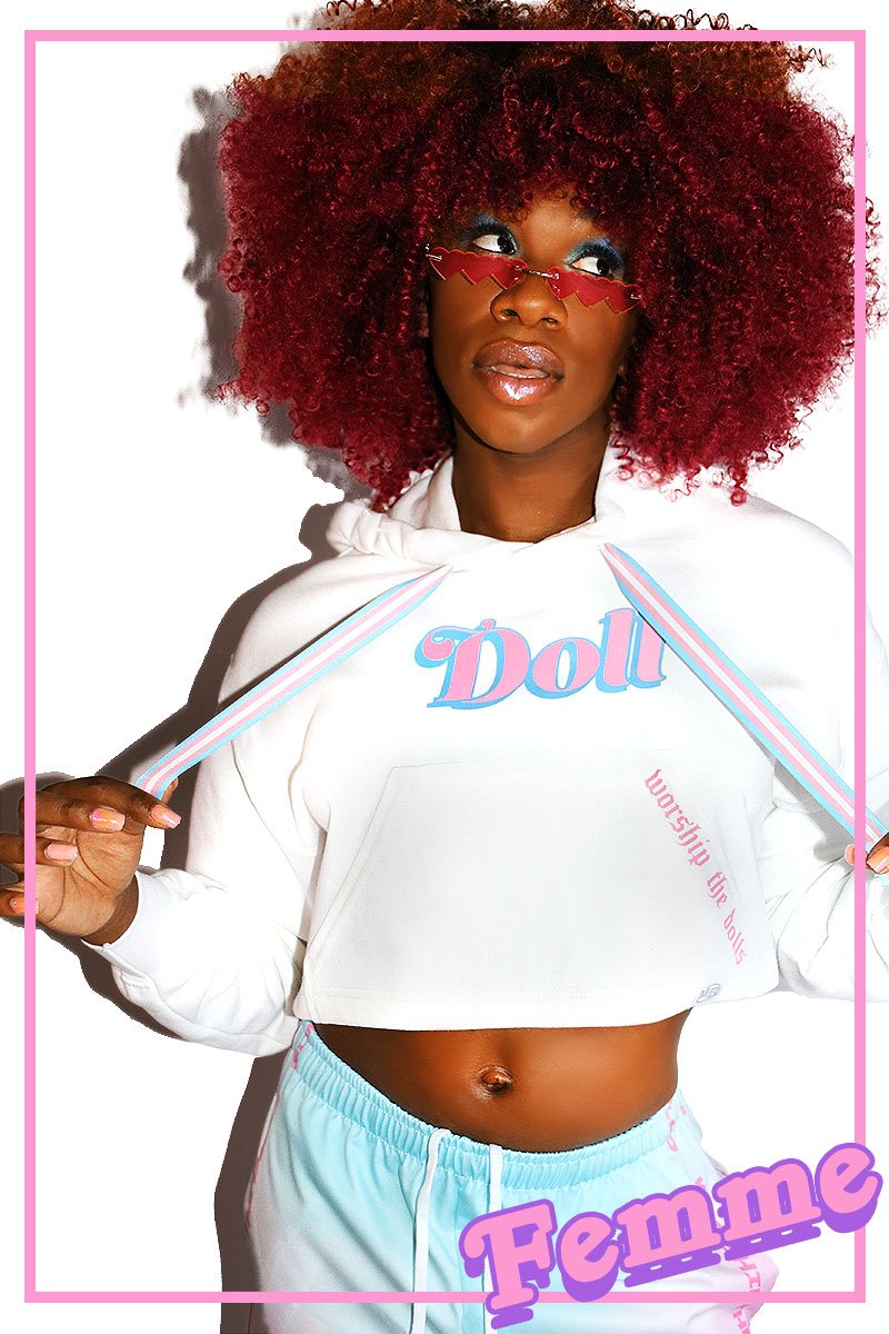 Barbie crop top online hoodie