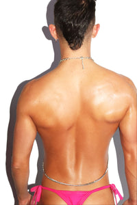 Flutter Rhinestone Chain Harness- Silver