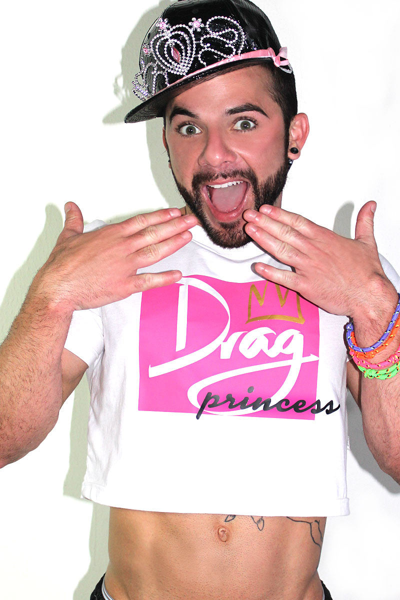 Drag Princess Crop Tee- White