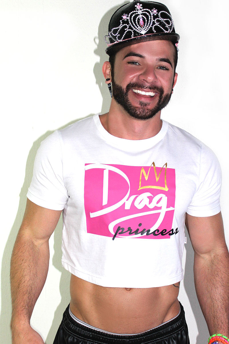 Drag Princess Crop Tee- White
