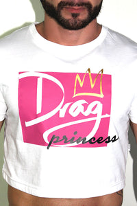 Drag Princess Crop Tee- White