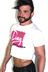 Drag Princess Crop Tee- White