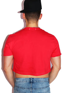 Drama Crop Tee-Red