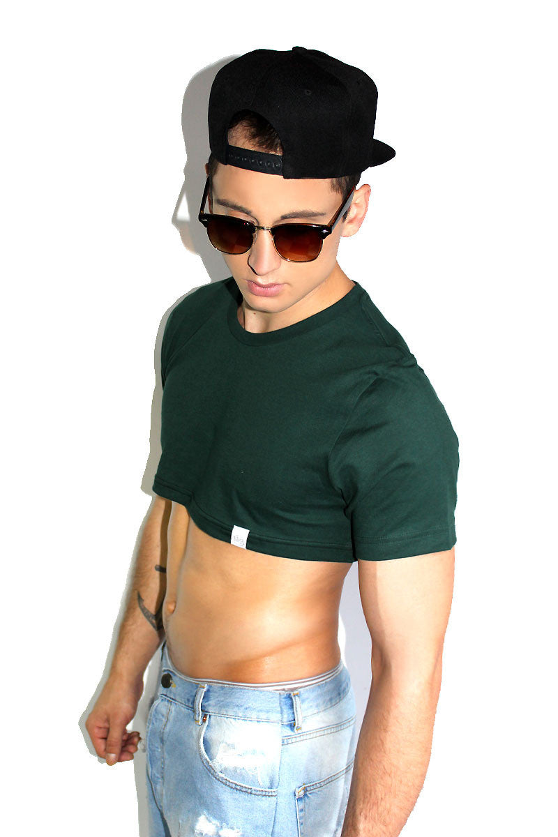 Core Extreme Crop Tee-Dark Green