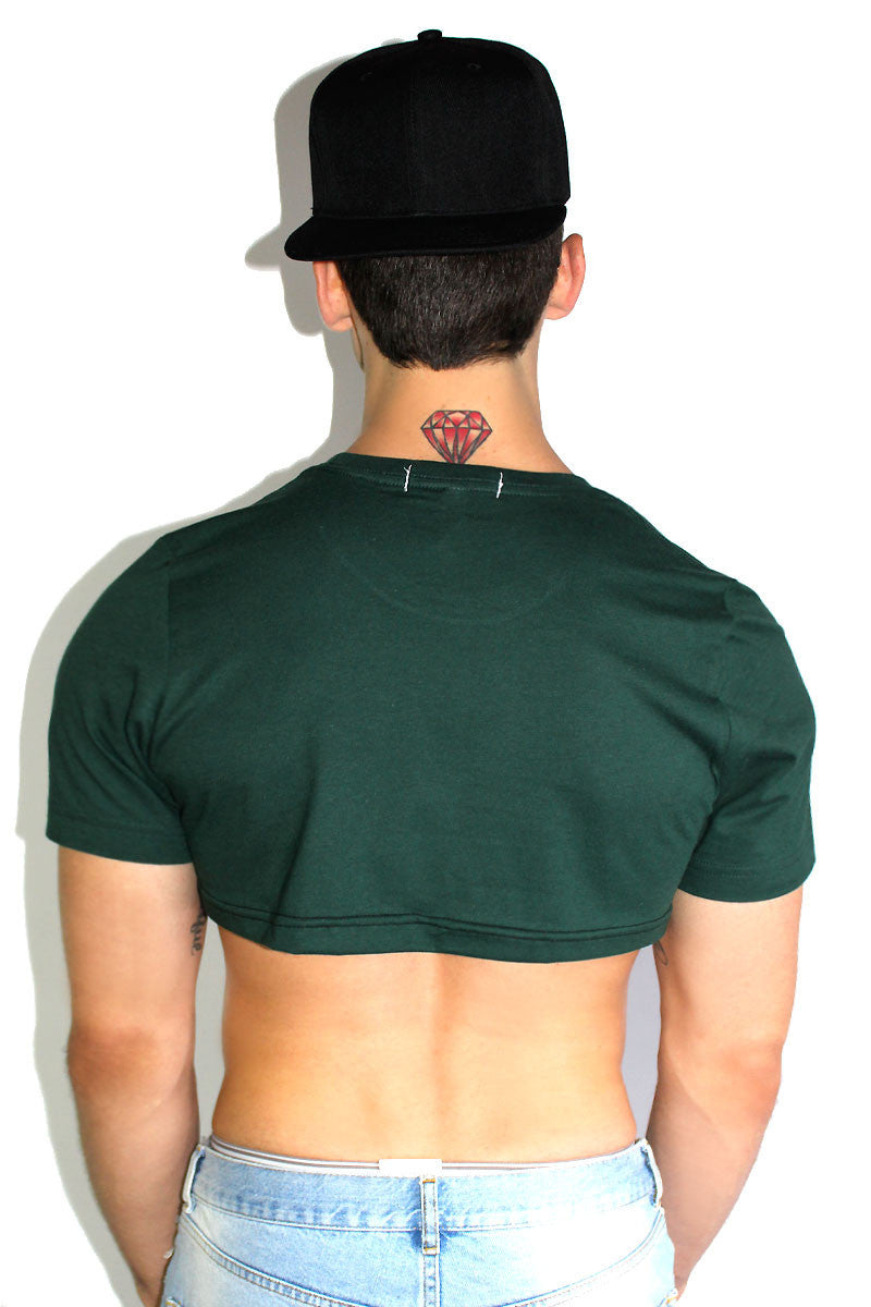 Core Extreme Crop Tee-Dark Green