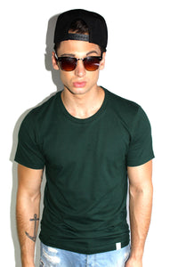 Core Crewneck Tee-Dark Green