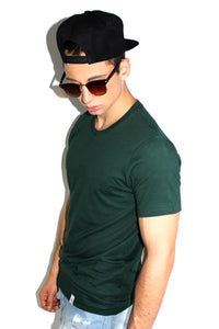 Core Crewneck Tee-Dark Green