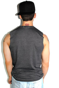 Core Sleeveless Tee-Dark Charcoal