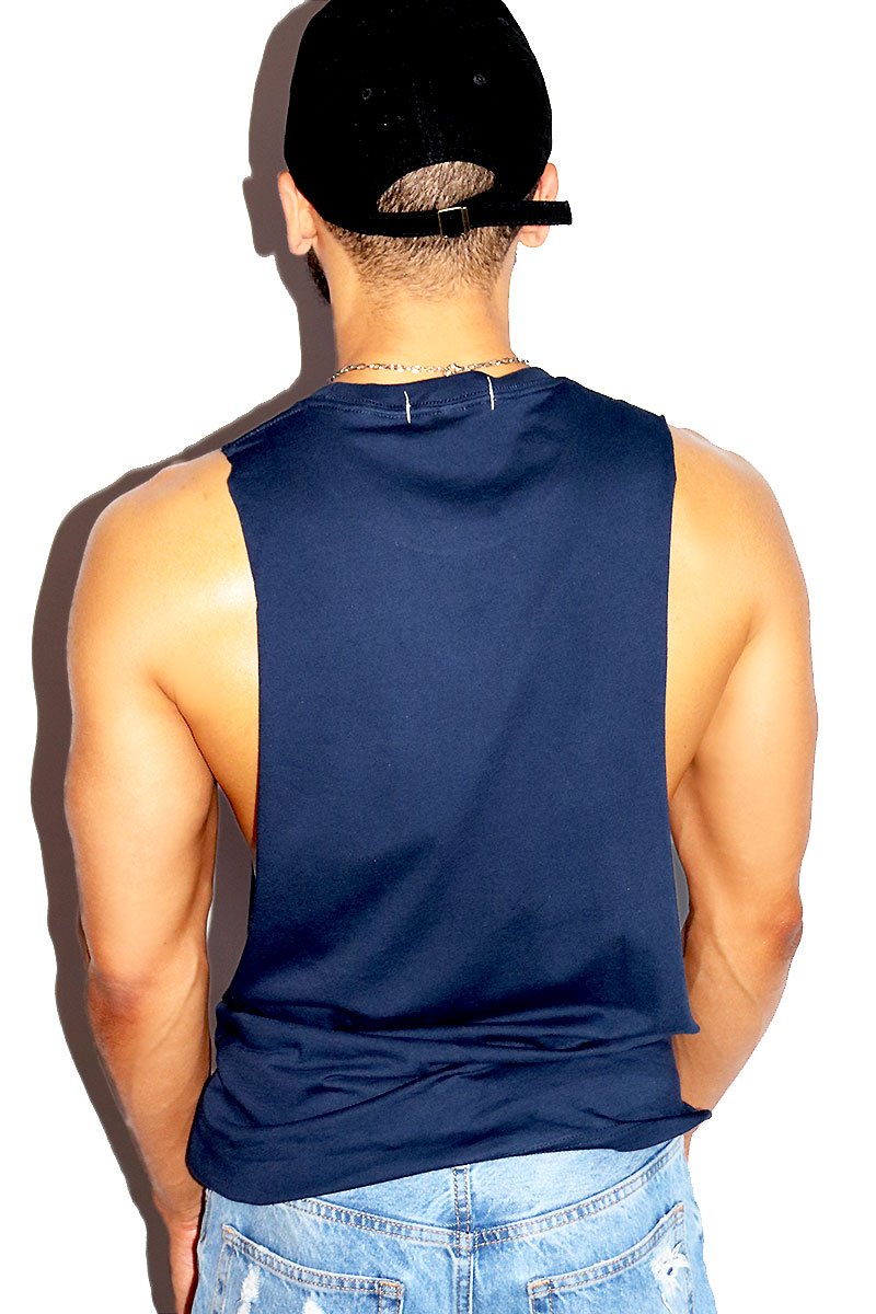 Eat It Before You Breed It Low Arm Shredder Tank-Navy