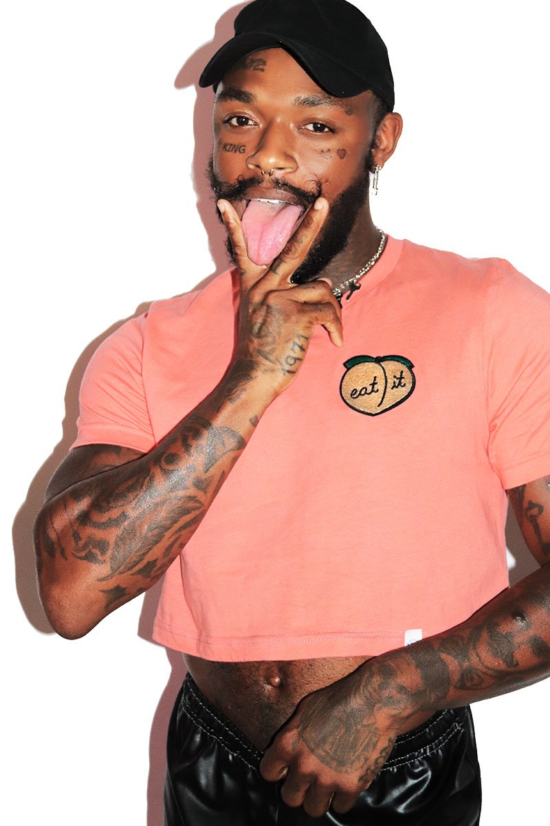 Peach Crop Tee- Coral